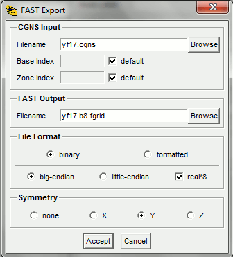 CGNSview FAST export window
