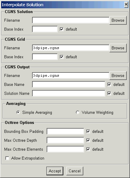 CGNSview Interpolation window