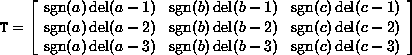 Transformation matrix for general Transform