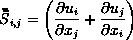 Equation for strain tensor