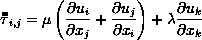 Equation for stress tensor