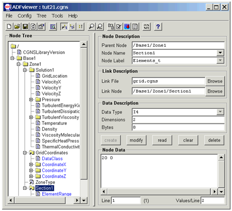 ADFviewer window